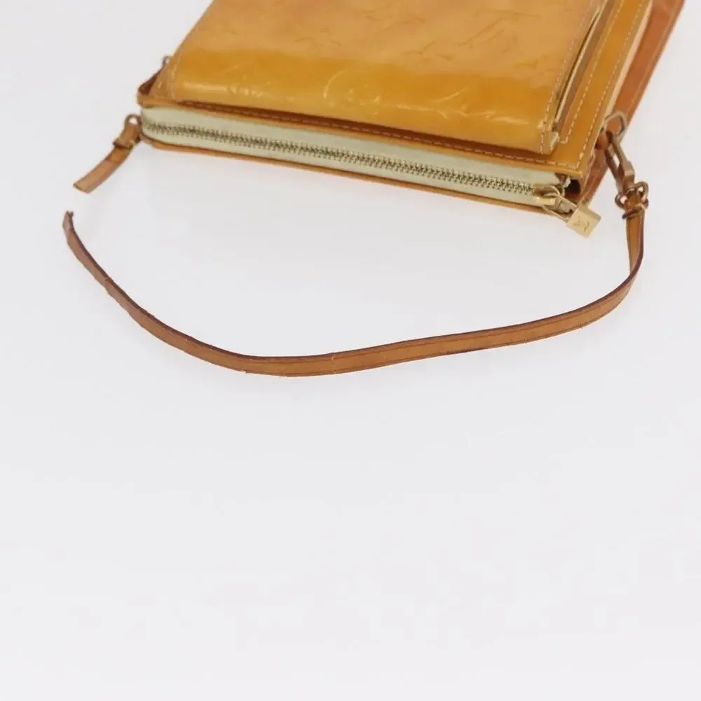 Louis Vuitton Monogram Vernis Motto Pouch Lime Yellow
